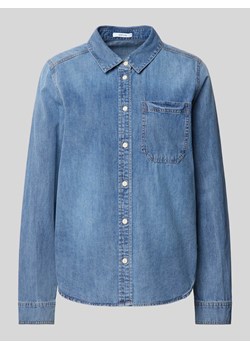 Bluzka jeansowa z nakładaną kieszenią na piersi model ‘Fasera ocean’ ze sklepu Peek&Cloppenburg  w kategorii Koszule damskie - zdjęcie 170512897