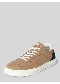 Sneakersy ze skóry z detalem z logo model ‘Edik’ ze sklepu Peek&Cloppenburg  w kategorii Trampki męskie - zdjęcie 170512969
