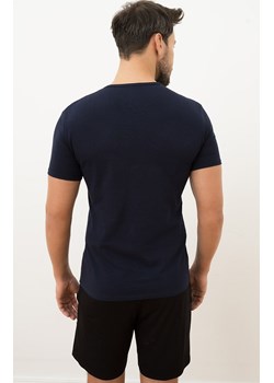 Granatowa koszulka męska na krótki rękaw w serek Ikar, Kolor granatowy, Rozmiar M, Italian Fashion ze sklepu Primodo w kategorii T-shirty męskie - zdjęcie 170514107