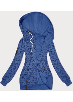 Sportowa bluza z kapturem w jaskółki niebieska (2309) ze sklepu goodlookin.pl w kategorii Bluzy damskie - zdjęcie 170515985
