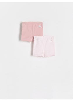 Reserved - Bawełniane szorty 2 pack - pastelowy róż ze sklepu Reserved w kategorii Spodenki niemowlęce - zdjęcie 170521768