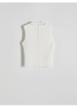 Reserved - Top na ramiączkach - złamana biel ze sklepu Reserved w kategorii Bluzki damskie - zdjęcie 170522126