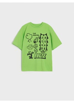 Sinsay - Koszulka Kot Feliks - zielony ze sklepu Sinsay w kategorii T-shirty chłopięce - zdjęcie 170522796