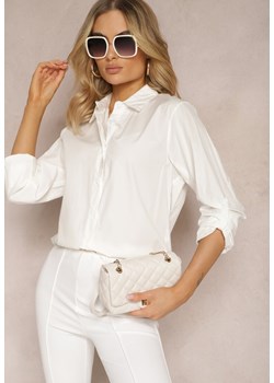 Biała Klasyczna Koszula z Długimi Rękawami z Możliwością Podwinięcia Brennadia ze sklepu Renee odzież w kategorii Koszule damskie - zdjęcie 170523177