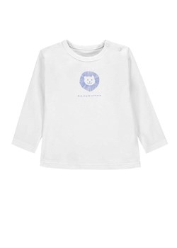 Bluzka chłopięca z długim rękawem, bawełna organiczna, biała, Bellybutton ze sklepu 5.10.15 w kategorii Kaftaniki i bluzki - zdjęcie 170524205