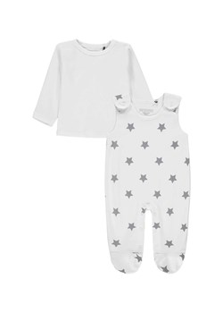 Komplet niemowlęcy, Bluzka z długim rękawem, Śpiochy, bawełna organiczna, biały, gwiazdki, Bellybutton ze sklepu 5.10.15 w kategorii Komplety niemowlęce - zdjęcie 170524217