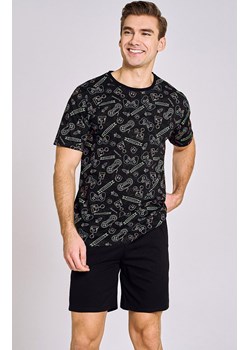 Bawełniana piżama męska Dean 3185, Kolor czarny-wzór, Rozmiar S, Taro ze sklepu Intymna w kategorii Piżamy męskie - zdjęcie 170524895