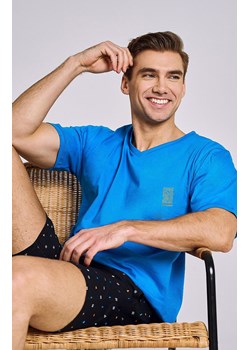 Bawełniana piżama męska Ryan 3190, Kolor niebiesko-czarny, Rozmiar L, Taro ze sklepu Intymna w kategorii Piżamy męskie - zdjęcie 170524897