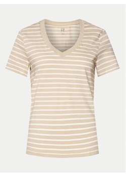 Gap T-Shirt 740140-58 Beżowy Regular Fit ze sklepu MODIVO w kategorii Bluzki damskie - zdjęcie 170525975