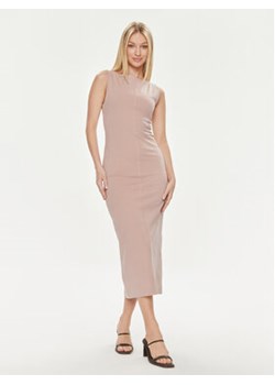 ViCOLO Sukienka codzienna TB0109 Beżowy Slim Fit ze sklepu MODIVO w kategorii Sukienki - zdjęcie 170526008