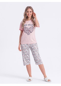 Piżama damska 275ULR - brzoskwiniowa ze sklepu Edoti w kategorii Piżamy damskie - zdjęcie 170526366