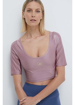 adidas by Stella McCartney t-shirt damski kolor różowy IN3652 ze sklepu ANSWEAR.com w kategorii Bluzki damskie - zdjęcie 170527337