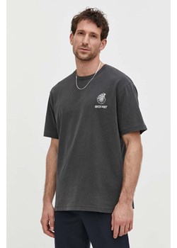 Samsoe Samsoe t-shirt bawełniany SAWIND męski kolor szary z nadrukiem M24100102 ze sklepu ANSWEAR.com w kategorii T-shirty męskie - zdjęcie 170527407