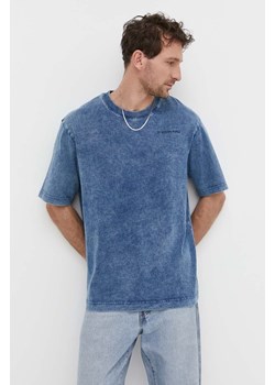G-Star Raw t-shirt bawełniany męski kolor niebieski wzorzysty ze sklepu ANSWEAR.com w kategorii T-shirty męskie - zdjęcie 170527457