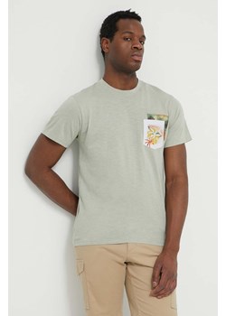 Bomboogie t-shirt bawełniany męski kolor zielony z nadrukiem TM8418TJSG4 ze sklepu ANSWEAR.com w kategorii T-shirty męskie - zdjęcie 170527547