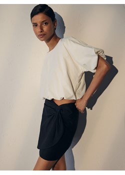 Reserved - Spódnica mini z ozdobnym wiązaniem - czarny ze sklepu Reserved w kategorii Spódnice - zdjęcie 170527879
