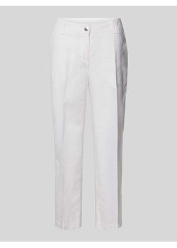 Spodnie lniane o skróconym kroju regular fit model ‘Nora’ ze sklepu Peek&Cloppenburg  w kategorii Spodnie damskie - zdjęcie 170529747