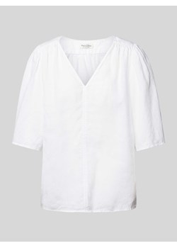 Bluzka z lnu z dekoltem w serek ze sklepu Peek&Cloppenburg  w kategorii Bluzki damskie - zdjęcie 170529797