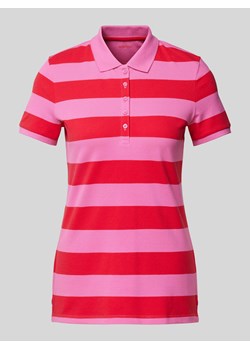 Koszulka polo o kroju regular fit ze wzorem w blokowe pasy ze sklepu Peek&Cloppenburg  w kategorii Bluzki damskie - zdjęcie 170529839