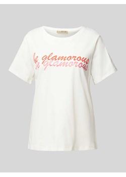 T-shirt z nadrukiem ze sloganem ze sklepu Peek&Cloppenburg  w kategorii Bluzki damskie - zdjęcie 170530268