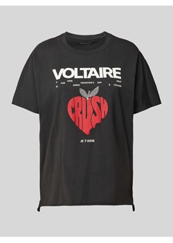 T-shirt z nadrukiem z logo i napisem model ‘TOMMER’ ze sklepu Peek&Cloppenburg  w kategorii Bluzki damskie - zdjęcie 170530595