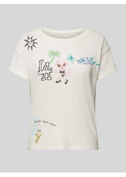 T-shirt z nadrukiem z motywem model ‘CHARLOTTE’ ze sklepu Peek&Cloppenburg  w kategorii Bluzki damskie - zdjęcie 170530839