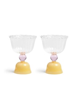 &amp;k amsterdam zestaw kieliszków Glass Tulip Caramel 2-pack ze sklepu ANSWEAR.com w kategorii Kieliszki - zdjęcie 170534765