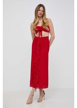 Bardot spódnica kolor czerwony midi prosta ze sklepu ANSWEAR.com w kategorii Spódnice - zdjęcie 170534926