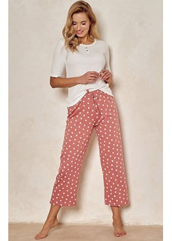 Bawełniana piżama damska Paris 3127, Kolor ecru-różowy, Rozmiar S, Taro ze sklepu Intymna w kategorii Piżamy damskie - zdjęcie 170535128