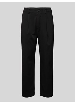 Spodnie o kroju regular fit z zakładkami w pasie i wpuszczanymi kieszeniami model ‘HALDEN’ ze sklepu Peek&Cloppenburg  w kategorii Spodnie męskie - zdjęcie 170535355
