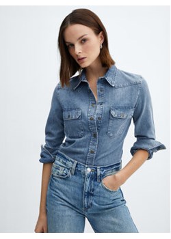 Mango Koszula jeansowa South 67094022 Niebieski Regular Fit ze sklepu MODIVO w kategorii Koszule damskie - zdjęcie 170543965