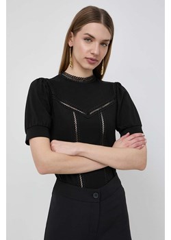 Morgan bluzka damska kolor czarny gładka ze sklepu ANSWEAR.com w kategorii Bluzki damskie - zdjęcie 170544836