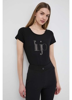 Liu Jo t-shirt damski kolor czarny ze sklepu ANSWEAR.com w kategorii Bluzki damskie - zdjęcie 170545025