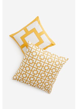 H & M - Satynowa poszewka na poduszkę 2-pak - Żółty ze sklepu H&M w kategorii Poszewki na poduszki - zdjęcie 170550417