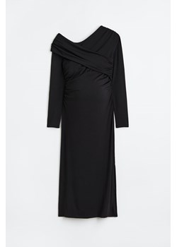 H & M - MAMA Kopertowa sukienka dżersejowa - Czarny ze sklepu H&M w kategorii Sukienki ciążowe - zdjęcie 170550458