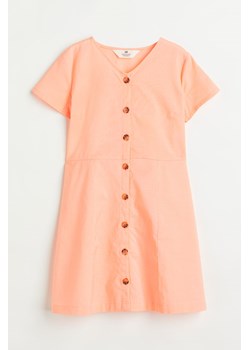 H & M - Sukienka z guzikami - Pomarańczowy ze sklepu H&M w kategorii Sukienki dziewczęce - zdjęcie 170550486