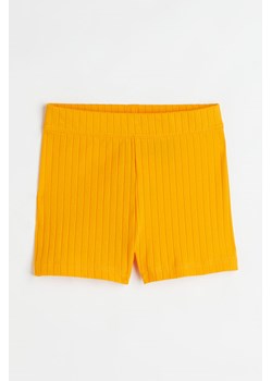 H & M - Dżersejowe szorty w prążki - Żółty ze sklepu H&M w kategorii Szorty - zdjęcie 170550498