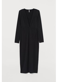 H & M - Sukienka z dekoltem w serek - Czarny ze sklepu H&M w kategorii Sukienki - zdjęcie 170550516