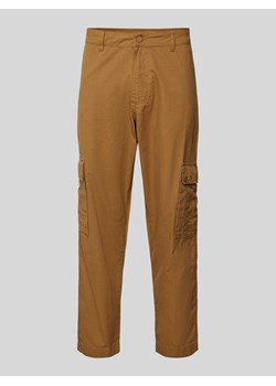 Spodnie cargo o kroju regular fit z wyhaftowanym logo model ‘Gronlin’ ze sklepu Peek&Cloppenburg  w kategorii Spodnie męskie - zdjęcie 170550587
