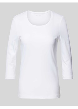 T-shirt z rękawami o długości 3/4 w jednolitym kolorze ze sklepu Peek&Cloppenburg  w kategorii Bluzki damskie - zdjęcie 170550595