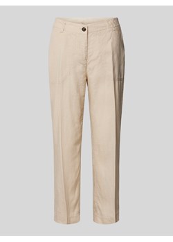 Spodnie lniane o skróconym kroju regular fit model ‘Nora’ ze sklepu Peek&Cloppenburg  w kategorii Spodnie damskie - zdjęcie 170550735