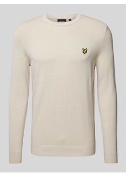 Sweter z dzianiny z naszywką z logo ze sklepu Peek&Cloppenburg  w kategorii Swetry męskie - zdjęcie 170550768