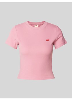 T-shirt z nadrukiem z logo model ‘ESSENTIAL’ ze sklepu Peek&Cloppenburg  w kategorii Bluzki damskie - zdjęcie 170550959