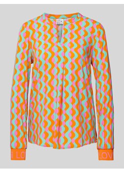 Bluzka z wiskozy z wzorem na całej powierzchni ze sklepu Peek&Cloppenburg  w kategorii Bluzki damskie - zdjęcie 170551377