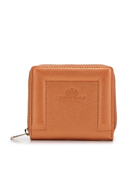 Damski portfel skórzany z ozdobnym brzegiem mały pomarańczowy ze sklepu WITTCHEN w kategorii Portfele damskie - zdjęcie 170552649