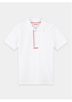 Hugo Polo G00015 D Biały Regular Fit ze sklepu MODIVO w kategorii T-shirty chłopięce - zdjęcie 170554129