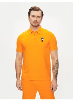 KARL LAGERFELD Polo 745022 542221 Pomarańczowy Regular Fit ze sklepu MODIVO w kategorii T-shirty męskie - zdjęcie 170554159