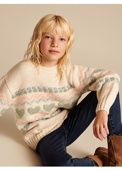 Reserved - Sweter z ozdobnym splotem - wielobarwny ze sklepu Reserved w kategorii Swetry dziewczęce - zdjęcie 170555585