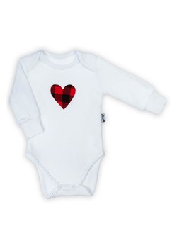 Body bawełniane niemowlęce z długim rękawem z sercem czarne ze sklepu 5.10.15 w kategorii Body niemowlęce - zdjęcie 170556176