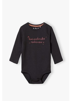 Body niemowlęce dla dziewczynki - szare z napisem Gwiazdeczka Rodziców ze sklepu 5.10.15 w kategorii Body niemowlęce - zdjęcie 170556206